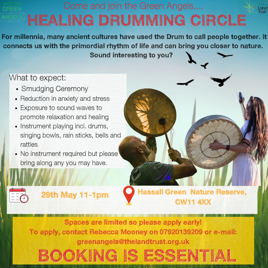 Green Angels Community Drumming Circle flyer