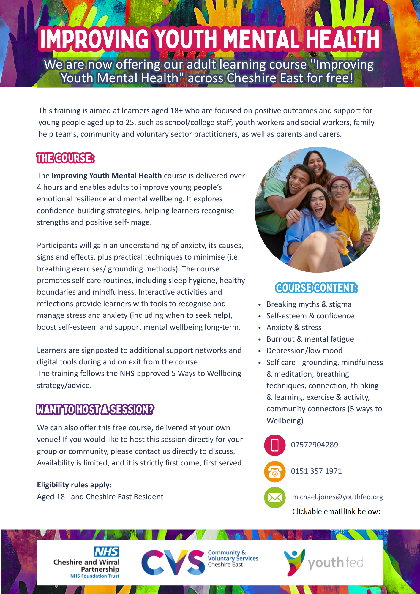 Youth mental health flyer