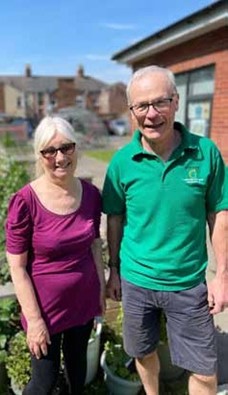 Mick with Councillor Faddes