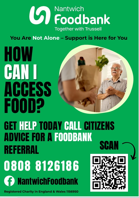 Nantwich Foodbank flyer