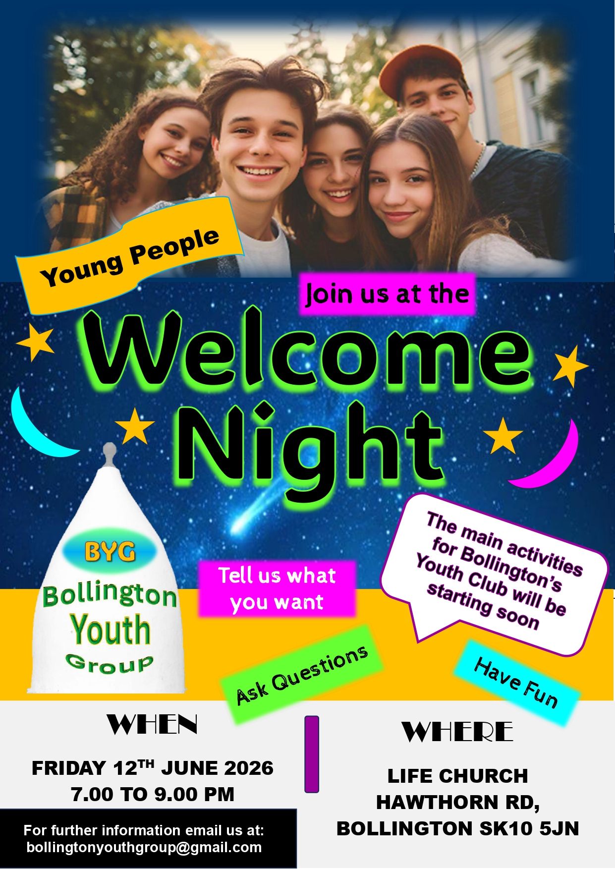 Welcome night poster
