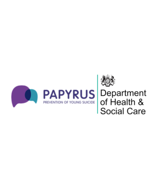 PAPYRUS Logo and Department of Health & Social Care
